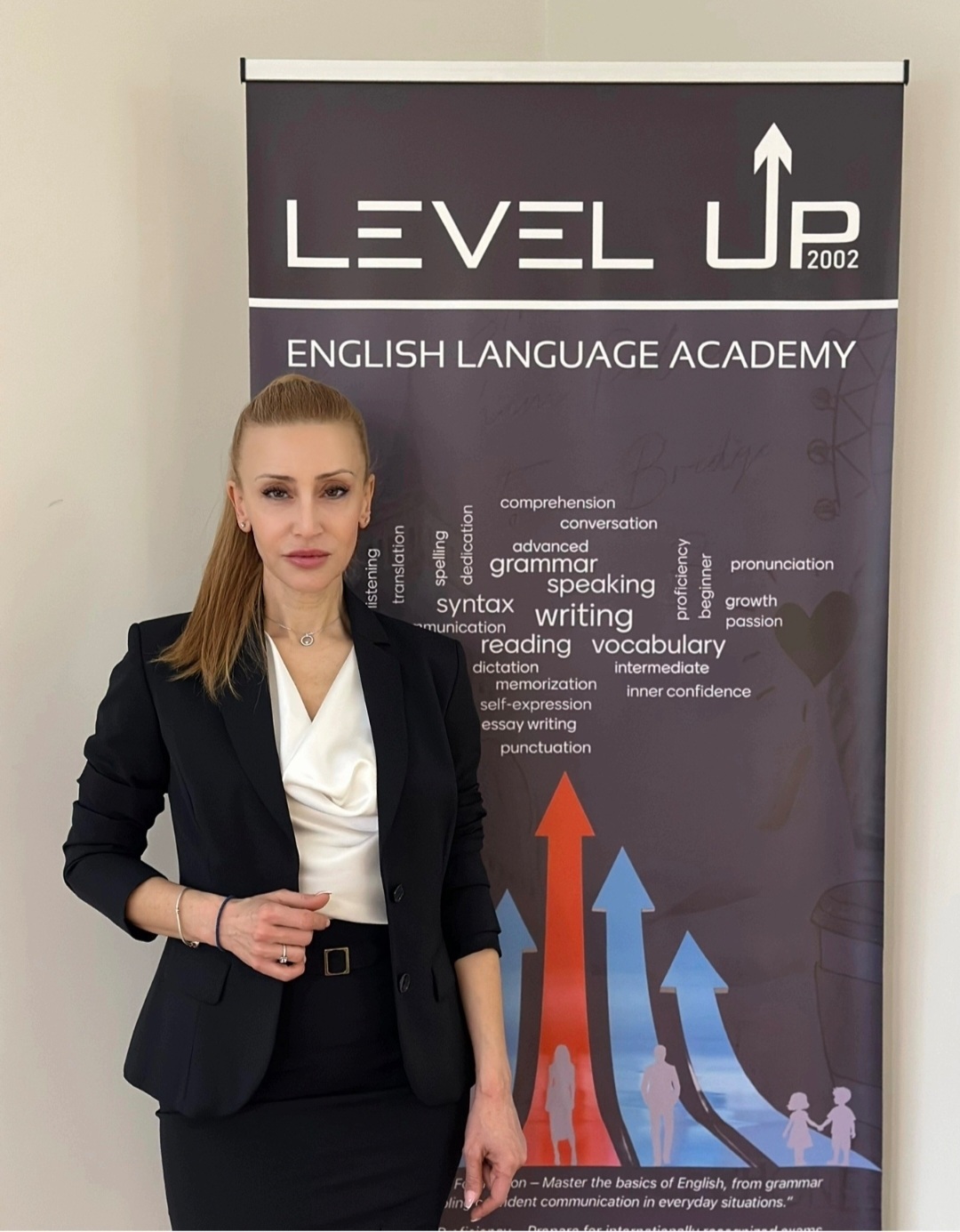 Преподавател в LevelUp 2002 по време на обучение по английски език в Пловдив